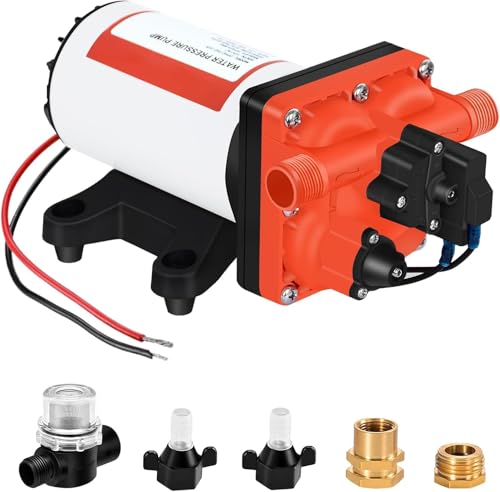 High Pressure 12 Volt RV Water Diaphragm Pump 5.5GPM 70PSI