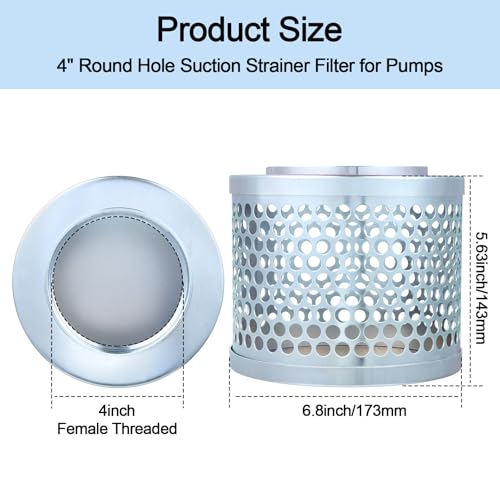 Carbon Steel Round Hole Suction Strainer Filter for Water Pumps