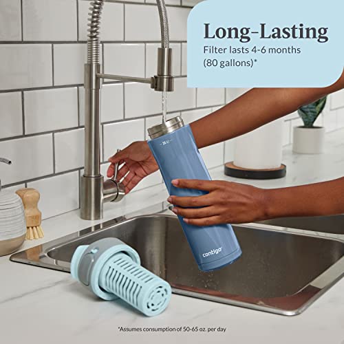 Replacement Filter for Clybourn FreeFlow Filter Water Bottle with AUTOSEAL Lid