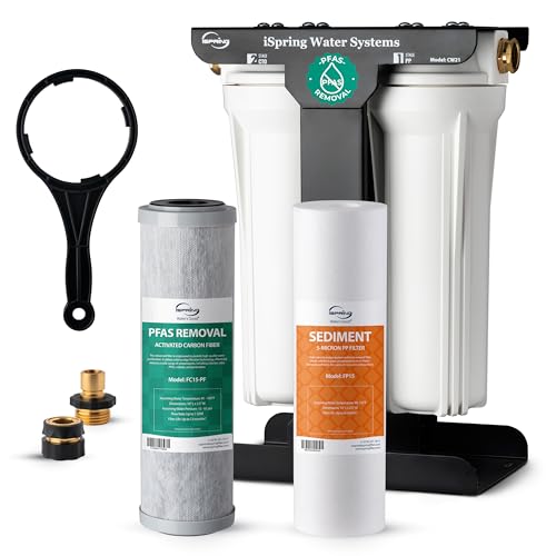 CW21-PF 2-Stage RV Water Filtration System, SGS-Tested PFAS Removal, High-Capacity Tankless Design, Durable 3/4