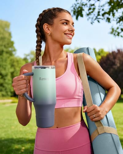 Insulated Mug 100% Spill Resistant Insulated Water Bottle for Iced Coffee & Hot Drinks