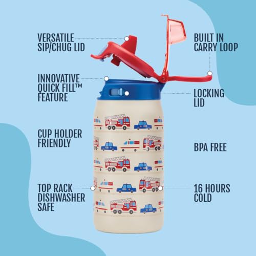 Kids Pop & Fill 12oz Stainless Water Bottle