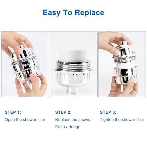 15 Stage Replacement Cartridge Universal High Output Shower Filter with VC (2 Count)