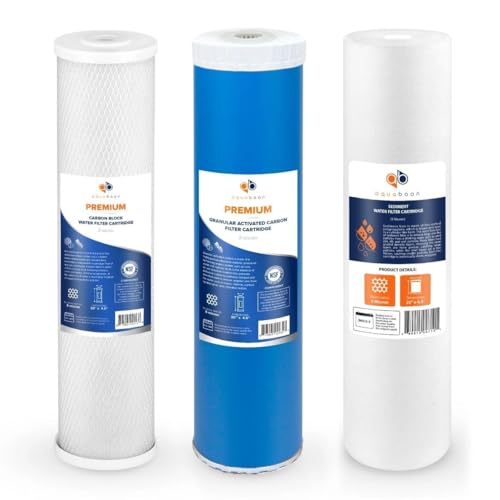5 Micron 20 x 4.5 Whole House Water Filter Replacement Cartridge Set (3 Count)