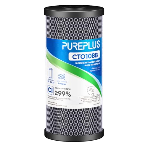10" x 4.5" Whole House Coconut Shell Activated Carbon Water Filter Replacement Cartridge