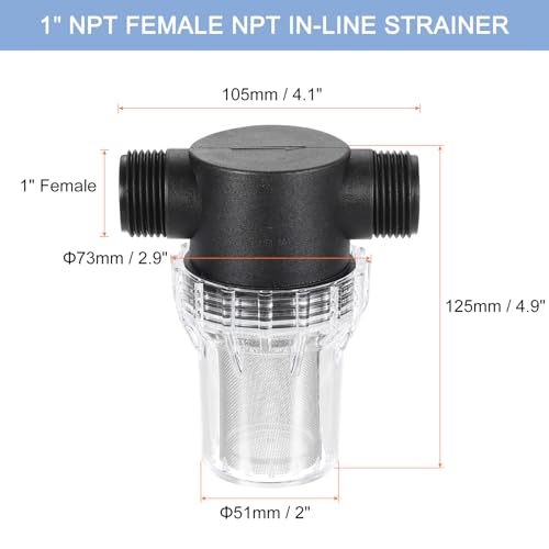 Pressure Washer Filter 1" NPT Female Thread