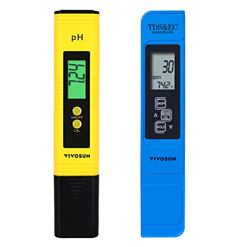 Digital pH Meter TDS EC Meter for Water 0.01 Accuracy Hydroponics