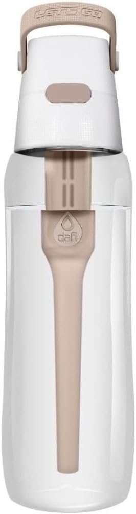 Dafi Sports Water Bottle Filter Replacement - 3-Pack Carbon Water Filters for Dafi Soft & Solid Bottles - Lasts Two Months or 40 Gallons Efficiency - Removes Chlorine Taste - BPA-Free - Colour Beige