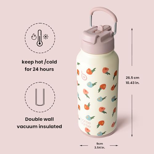 32oz Insulated Water Bottle with Pill Box