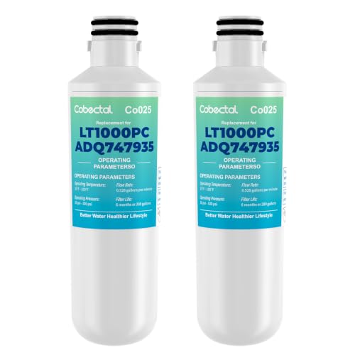 2 Pack Cobectal ADQ747935 Water Filter fit for LG LT1000PC (2 Count)