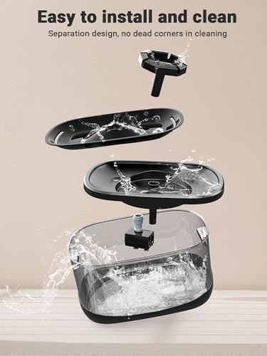 2.5Gal 9.5L Dog Water Fountain 3 Flow Modes Cat Fountain