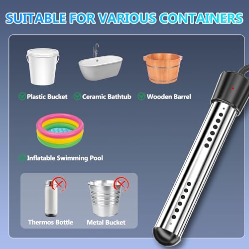 Portable Shower for Camping with Immersion Water Heater