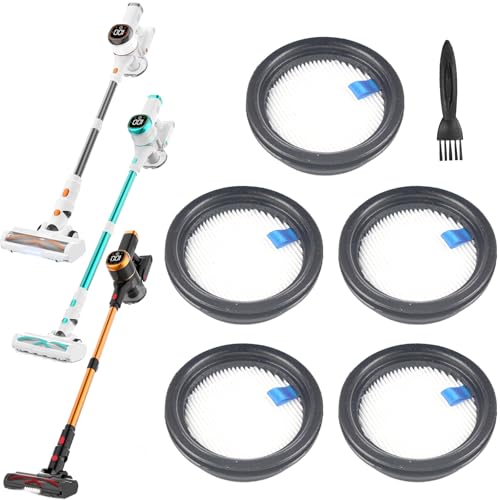 5Pack Hepa Filters Replacement Compatible with Tikom Cordless Vacuum Cleaner for Home. Washable Filters for Tikom Lightweight Handheld Vacuum. (5 Count)