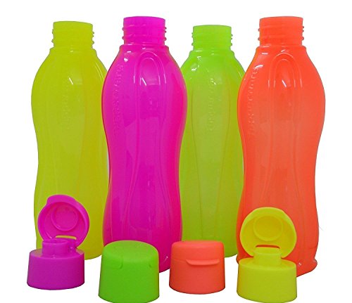 Eco Sports Water Bottle Flip Top 500ml 4pcs (4 Count)