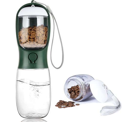 Dog Water Bottle with Food Container