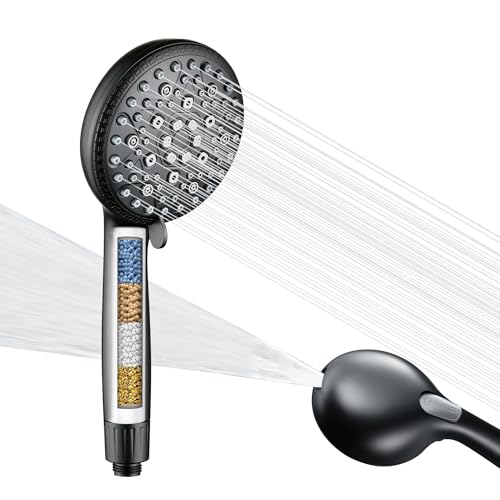 Hard Water Filter Showerhead 9 Spray Modes