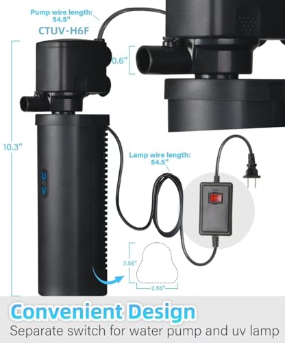 200GPH Aquarium Filter with 5W U