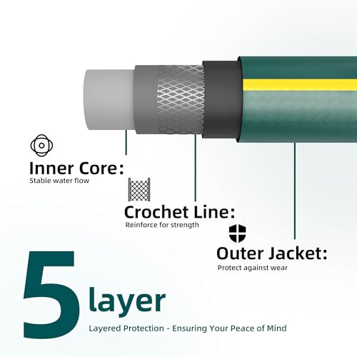 Solution4Patio Short Leader Green Garden Hose 3 (12 Feet)