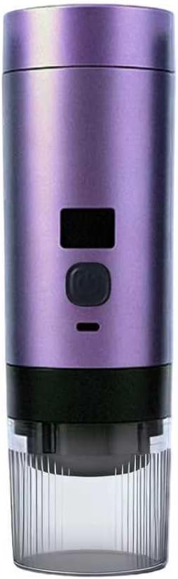Wireless Mini Espresso Machine; Portable Coffee Maker for Travel/Camping/Office; 3-in-1 Single Serve Coffee Maker; Compatible with Capsules&Ground Coffee; Gifts for Espresso Lovers (Purple)
