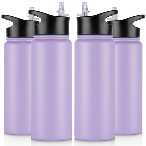 24 oz Insulated Water Bottle Bulk 4 Pack (4 Count)