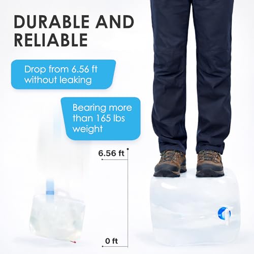 BPA Free Collapsible Water Container with Spigot (10 Count)