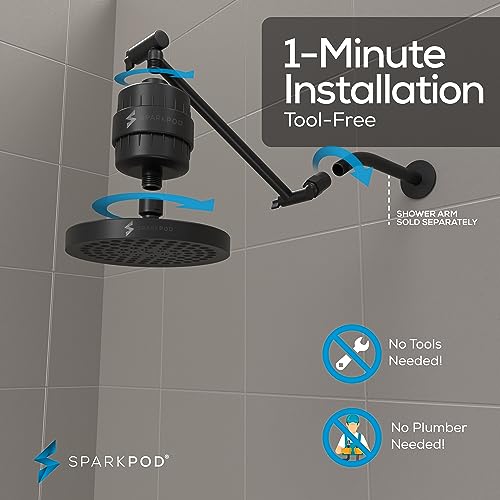 Filtered Shower Head & 11" Shower Arm
