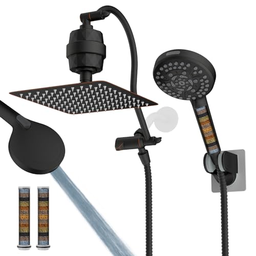 All Metal Dual Filtered Rainfall High Pressure 10'' Shower Head