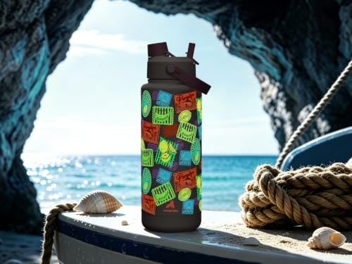 40 oz Insulated Water Bottle with 2