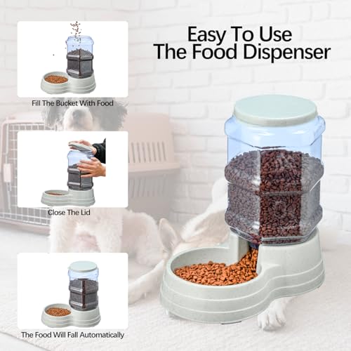 2 Pack 6L Automatic Gravity Pet Feeder and Water Dispenser Set (2 Count)