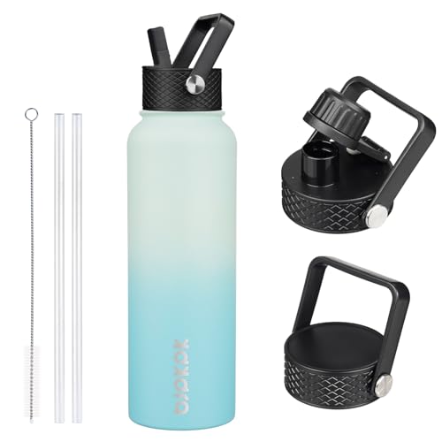 40oz Insulated Water Bottle with Straw Lid