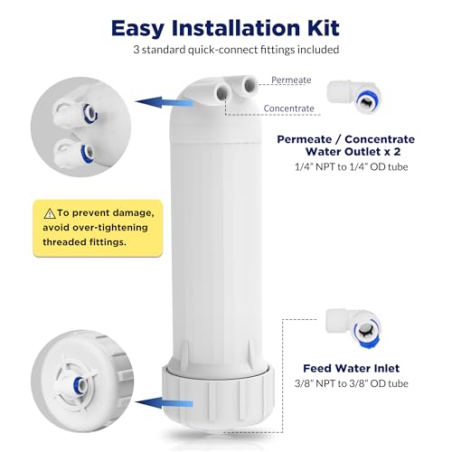 400 GPD RO Membrane and 3012 Housing Kit