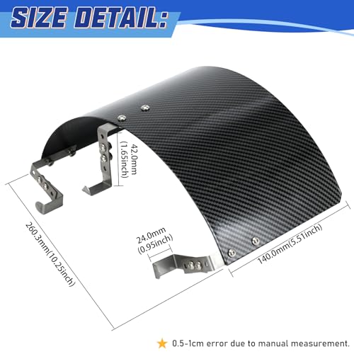 PTNHZ Universal Stainless Steel Air Intake Filter Cover Heat Shield Fits for 2.5