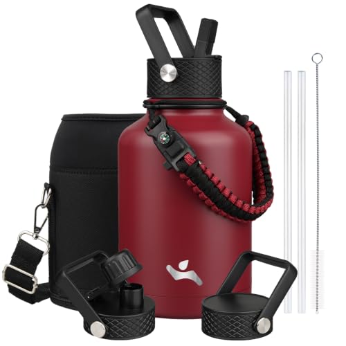 50 oz Insulated Stainless Steel Water Bottle Jug with Handle