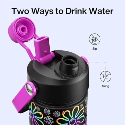 Insulated Water Bottle with Straw Stainless Steel Water Bottle