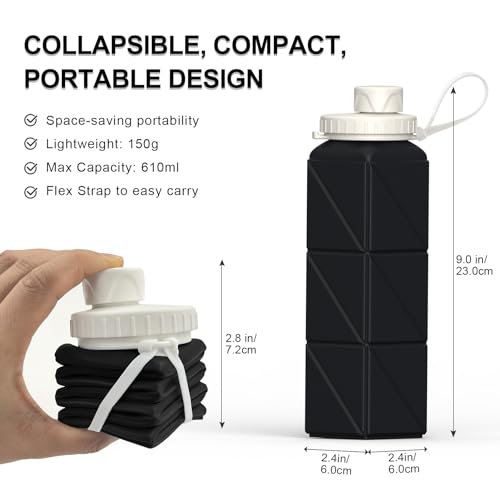 Collapsible Water Bottles 2 Pack (2 Count)