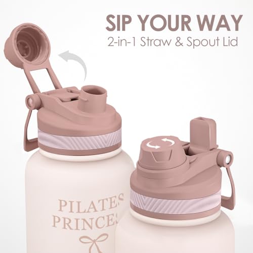 Pilate Stainless Steel Water Bottle with Strap 32oz