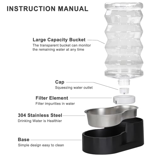 8L Dog Water Bowl Dispenser