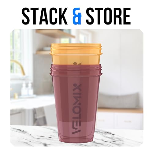 2 Pack 20oz Protein Shaker Bottle for Protein Mixes (2 Count)