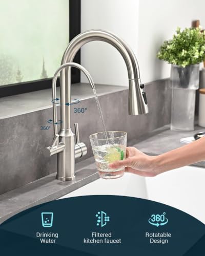 3 Way Kitchen Faucet with Water Filter cUPC Lead