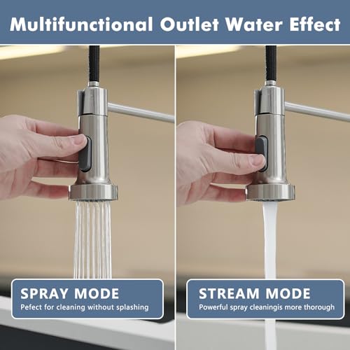 Kitchen Faucet with Pull Down Sprayer Brushed Nickel