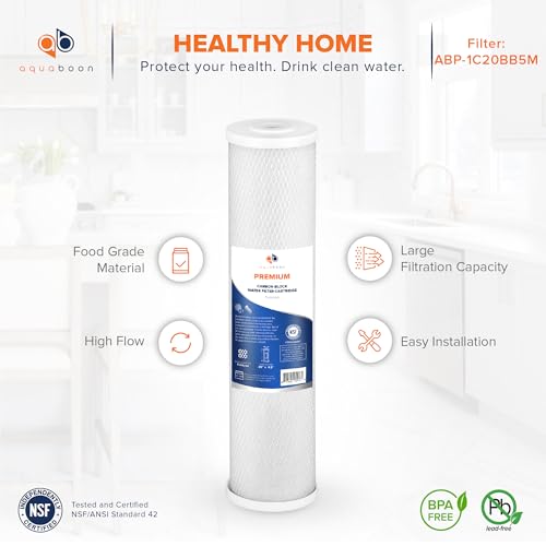 5 Micron 20 x 4.5 Whole House Water Filter Replacement Cartridge Set (3 Count)