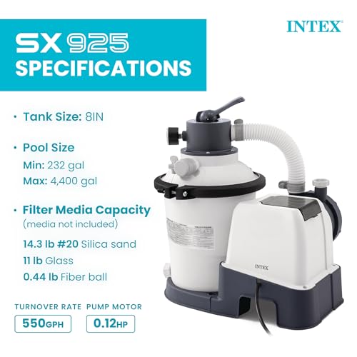 Krystal Clear 925 GPH Sand Filter Pump for Above Ground Pools