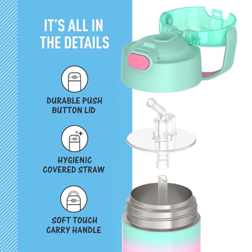 FUNTAINER Water Bottle with Straw
