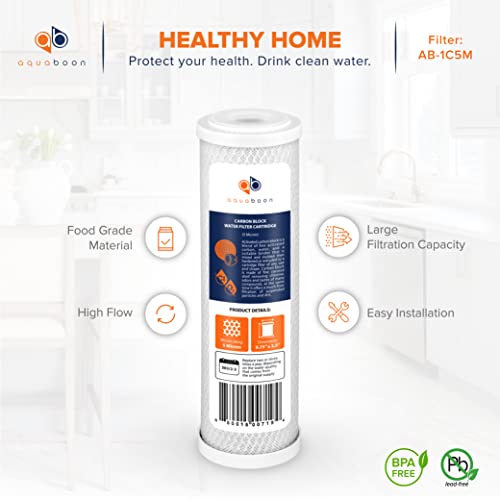 5 Micron 10 x 2.5 House Water Filters Cartridges (20 Count)