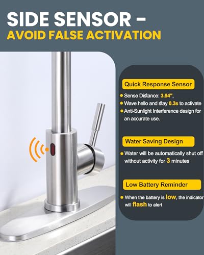 Touchless Kitchen Faucet Stainless Steel