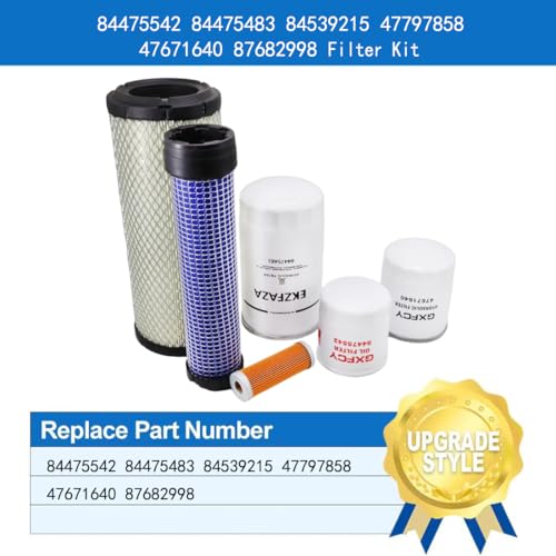 84475542 84475483 84539215 47797858 47671640 87682998 Filter Kit Compatible with New Holland Compact Tractors TC35A TC35D TC35DA TC40A TC40D TC40DA TC45A TC45DA (6 Count)