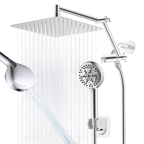 Metal 10" Rain Shower Head with Handheld