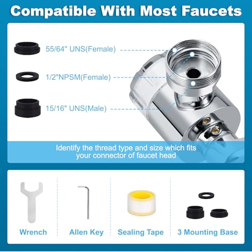 1440º Sink Water Filter Faucet Extender Telescopic (8 Count)