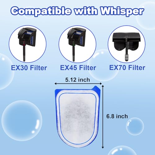 16 Pack Carbon Filter Cartridges Compatible with Tetra Whisper EX30 (16 Count)