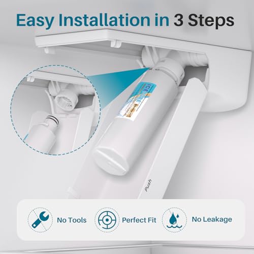 Alkaline LT1000PC Refrigerator Water Filter and Air Filter Replacement for LG LT1000P (4 Count)